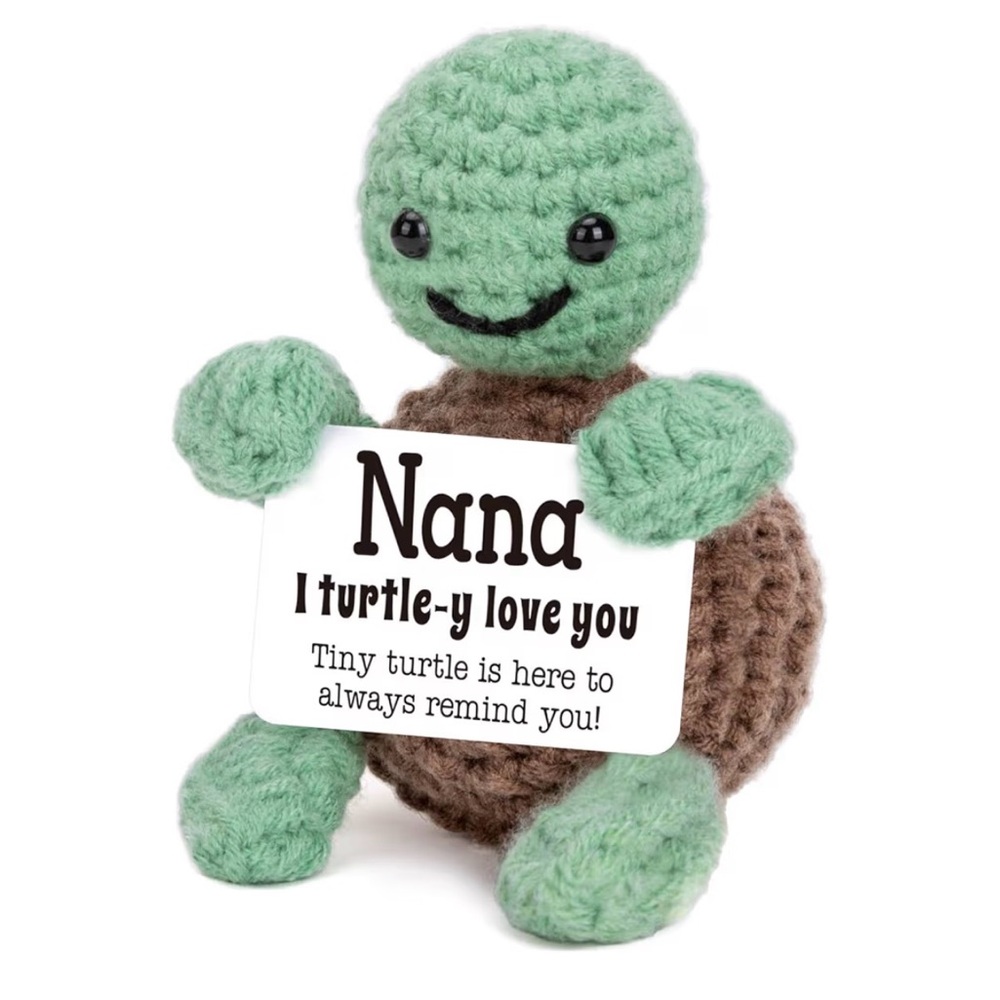 Mini Funny Turtle Mothers Day Nana Gifts from Grandkids, Handmade Crochet Turtle
